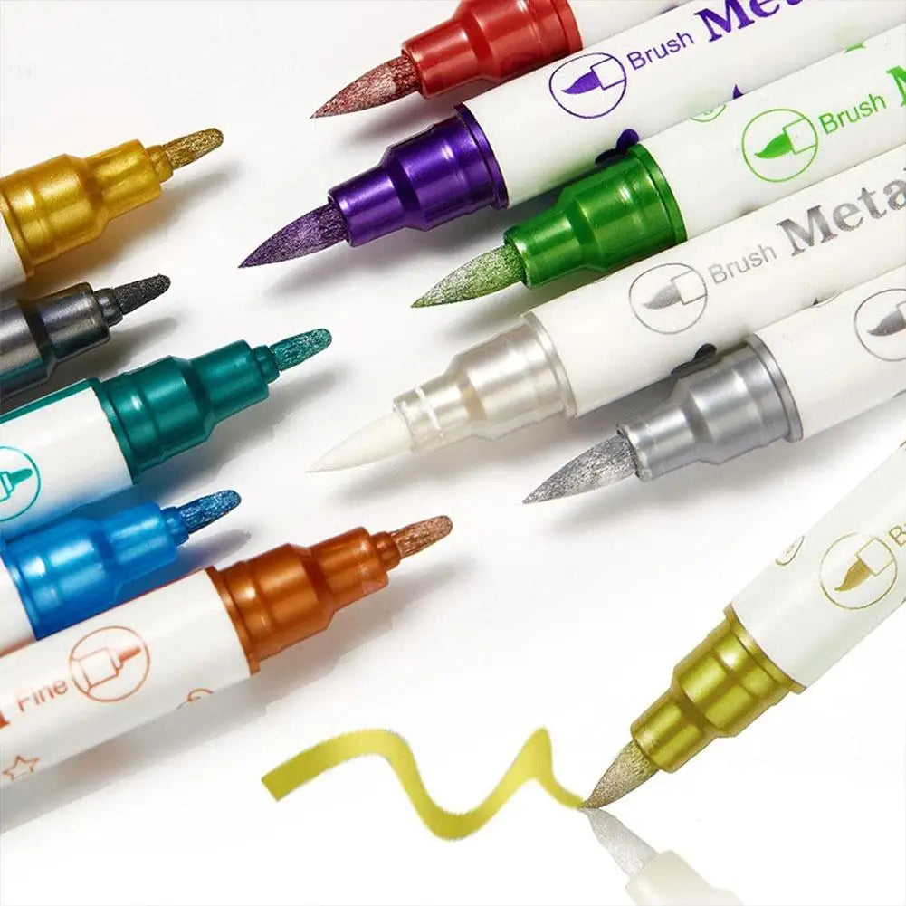 10-Color Temporary Tattoo Pen Set | Nail Art & Body Doodle Kit