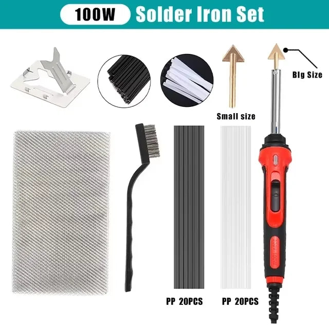 New Heat Gun Plastic Welding Machine Bumper Soldering Iron Staples Bumper Repair Car Tools Kit HOT Stapler Plastic Welder Peaceful Pleasures Health and Wellness 100W Basic