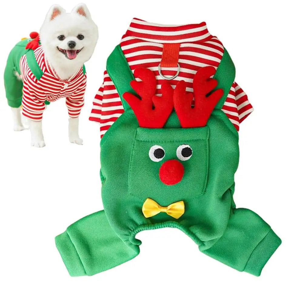 Christmas Reindeer Pet Costume for Dogs & Cats | Holiday Outfit