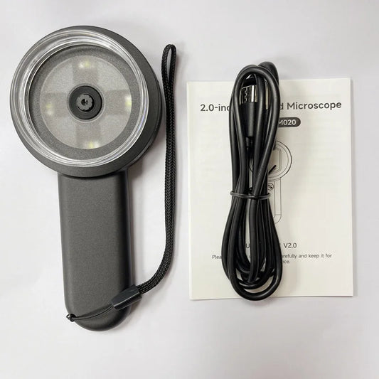 High-Definition Electronic Magnifying Glass Identification and Appreciation Tool, Electronic Digital Microscope, Led Peaceful Pleasures Health and Wellness 500X