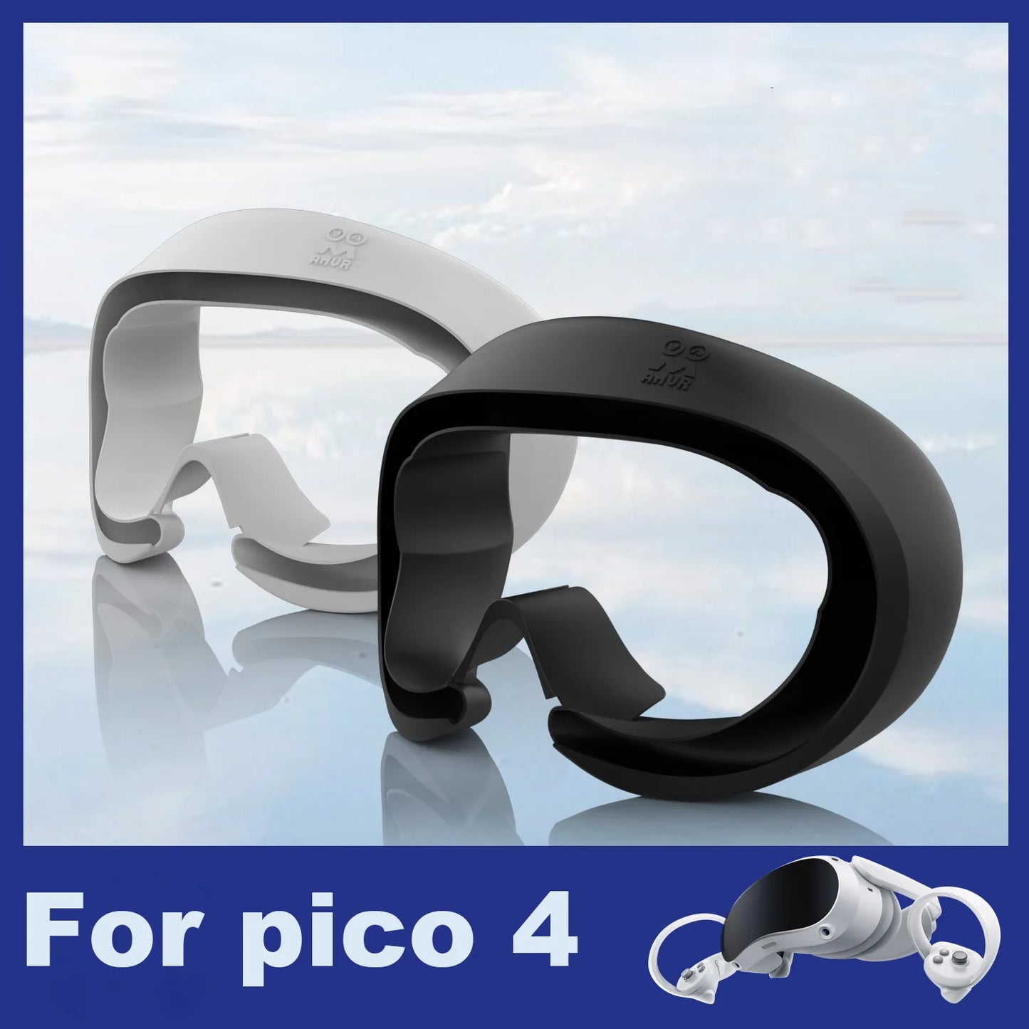 For Pico 4 VR Glasses Replacement Face Interface Protective Cover Sweat-Proof Eye Mask For PICO4 Accessories Silicone Face Cover Peaceful Pleasures Health and Wellness