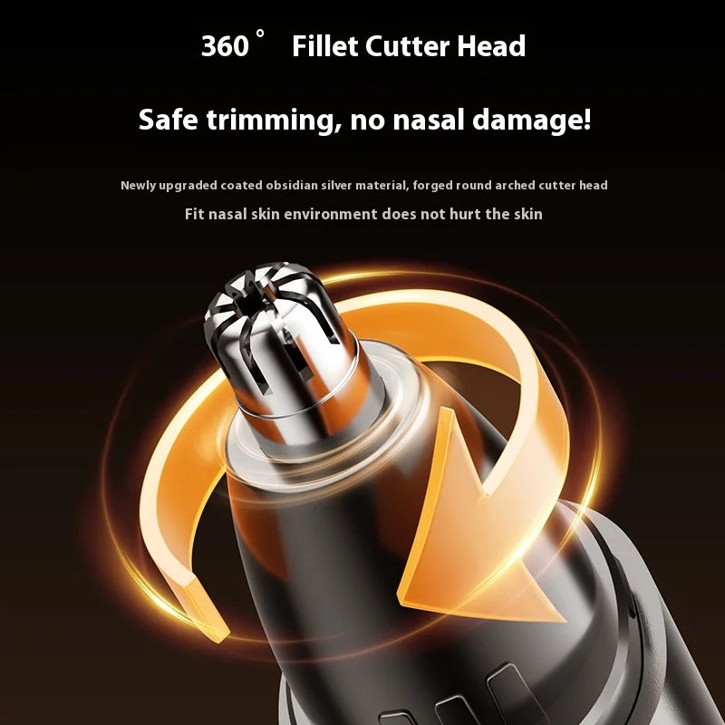Rechargeable Electric Nose Hair Trimmer Hair Trimmer Nose Hair Remover Scissors Cleaning Tool Men's Shaving Knife Peaceful Pleasures Health and Wellness