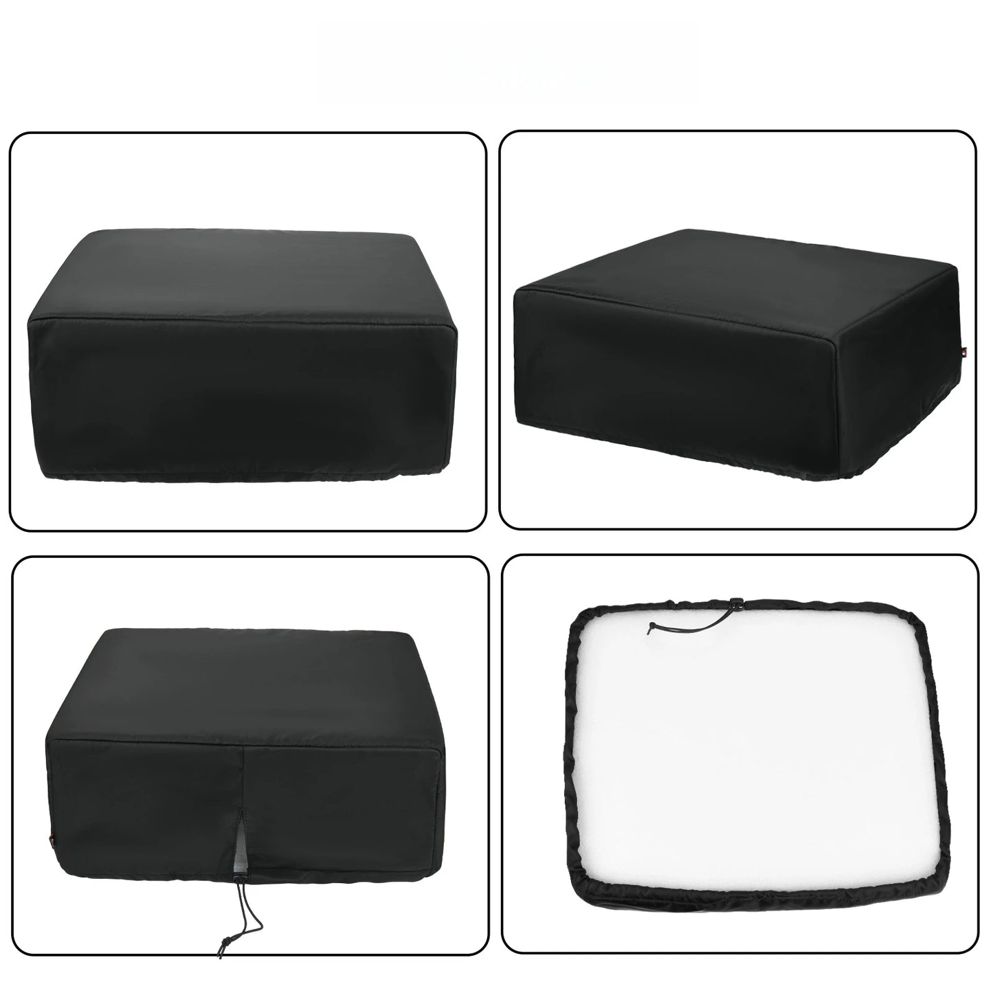 Plush Dust Cover for 1 BY ONE Turntable – Soft Foldable Black