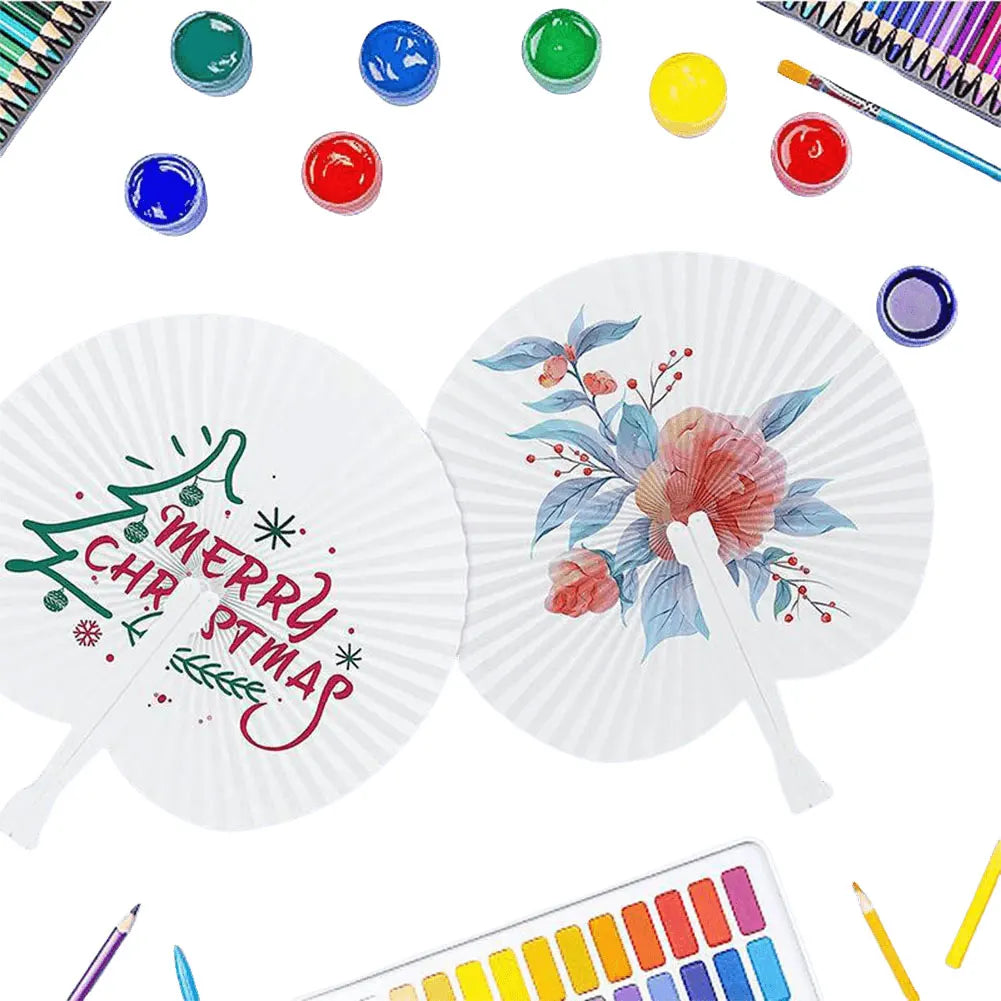 Custom White Heart Paper Fan – Wedding & Party Souvenir Gift Peaceful Pleasures Health and Wellness