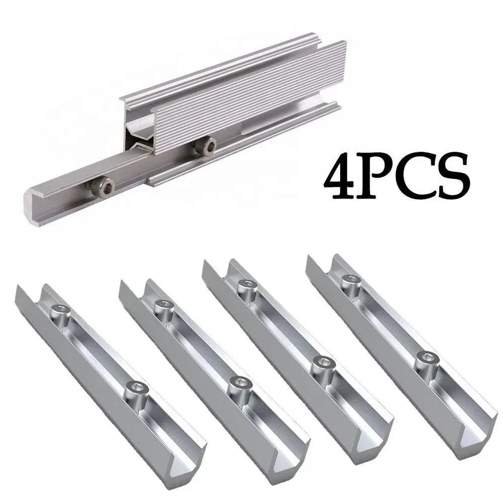 4-Pack Aluminum Rail Connectors for Solar Panel Roof Mounting