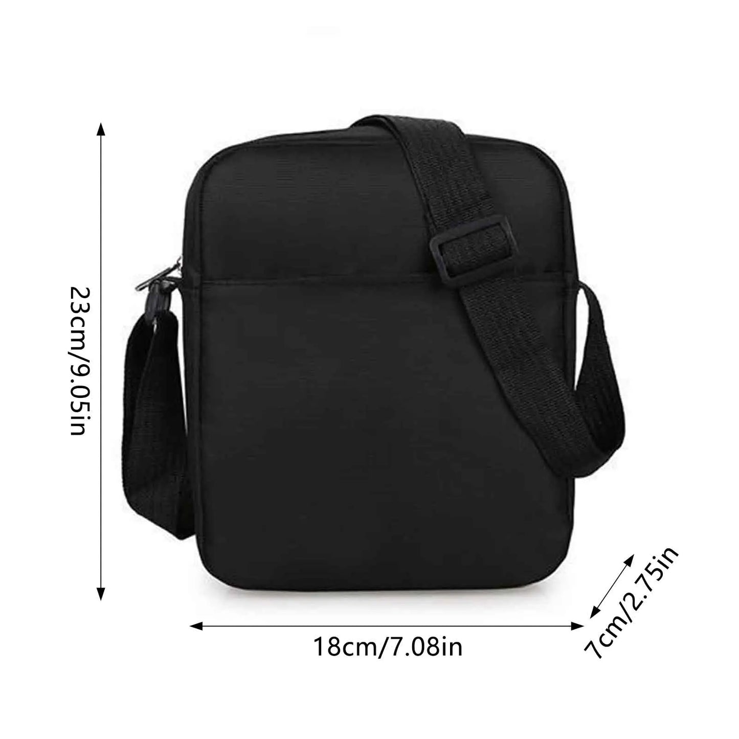 Casual Shoulder Bag for Men Bag Capacity Lightweight Material Side Sling Bag Suitable for Friend Family Neighbors Gift Peaceful Pleasures Health and Wellness