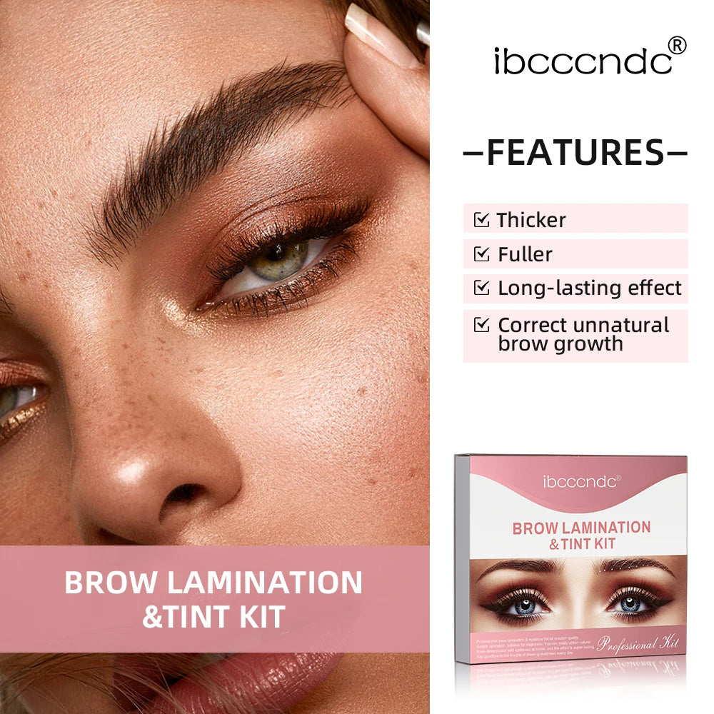 Eyebrow Lifting Kit and Tint Brow Lamination Perming Lotion Dye Tint Combination Brow Setting Eye Makeup Black Brown Peaceful Pleasures Health and Wellness