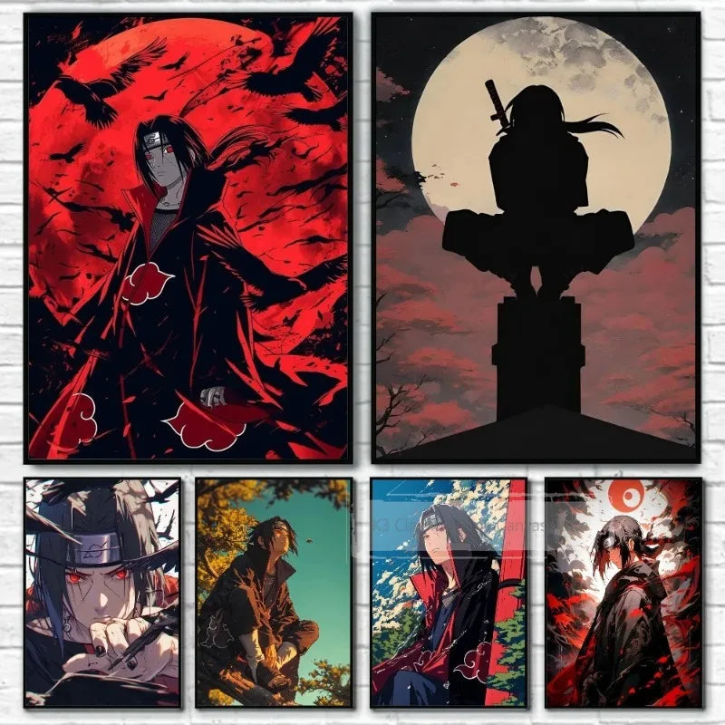 1pc Cool Anime I-Itachi U-Uchiha Anime Poster Paper Print Home Bedroom Entrance Bar Cafe Art Painting Decoration Peaceful Pleasures Health and Wellness