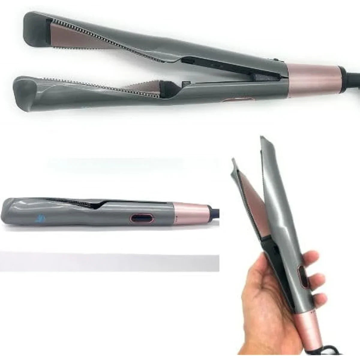 Hair Straightener And Curler 2 in 1 Ceramic Tourmaline Twist Straightening Curling Hair Styling Flat Iron Tool Dual Voltage Peaceful Pleasures Health and Wellness