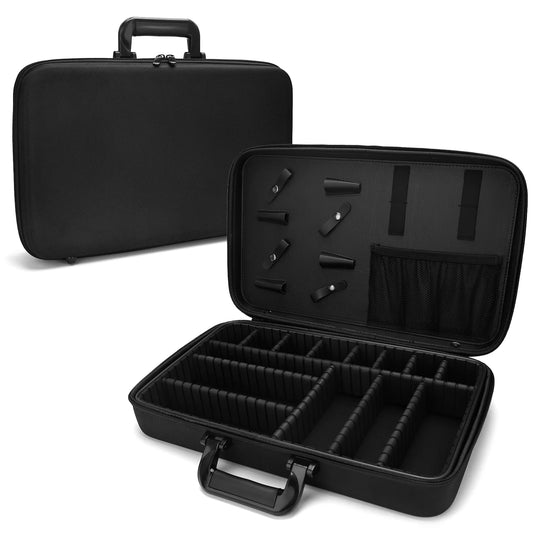 High-Capacity Barber Storage Bag Durable Salon Scissors Shavers Travel Display Case Portable Barbershop Organizer Peaceful Pleasures Health and Wellness