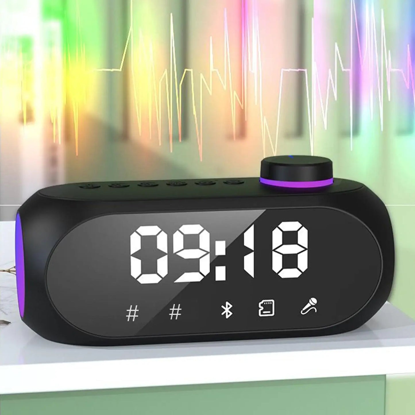 Smart Alarm Clock with Bluetooth Speaker & LED Night Light Bluetooth Alarm Clock Peaceful Pleasures Health and Wellness