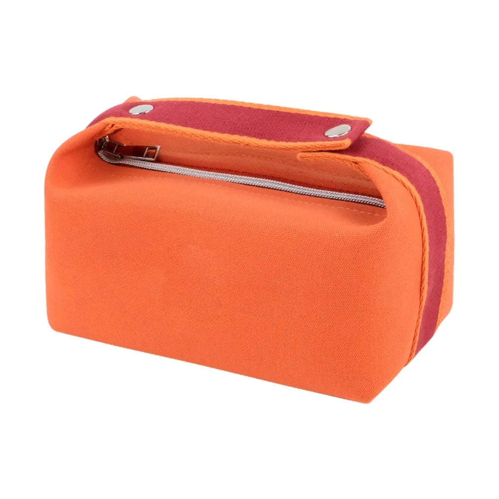 Large Canvas Makeup Bag – Portable Travel Cosmetic Pouch
