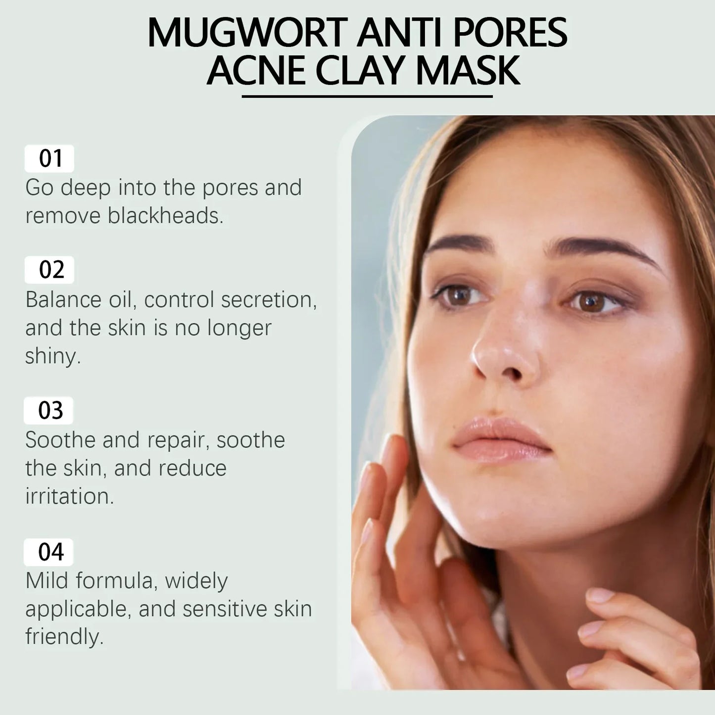 Deep Cleansing Clay Mud Mask – Pore Shrinking & Acne Care