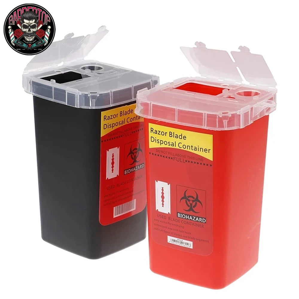 Salon Blade Recycling Bin Waste Razors Blade Storage Case Recycling Disposable Blade Storage Box Barber Shop Tools Accessories ﻿ Peaceful Pleasures Health and Wellness