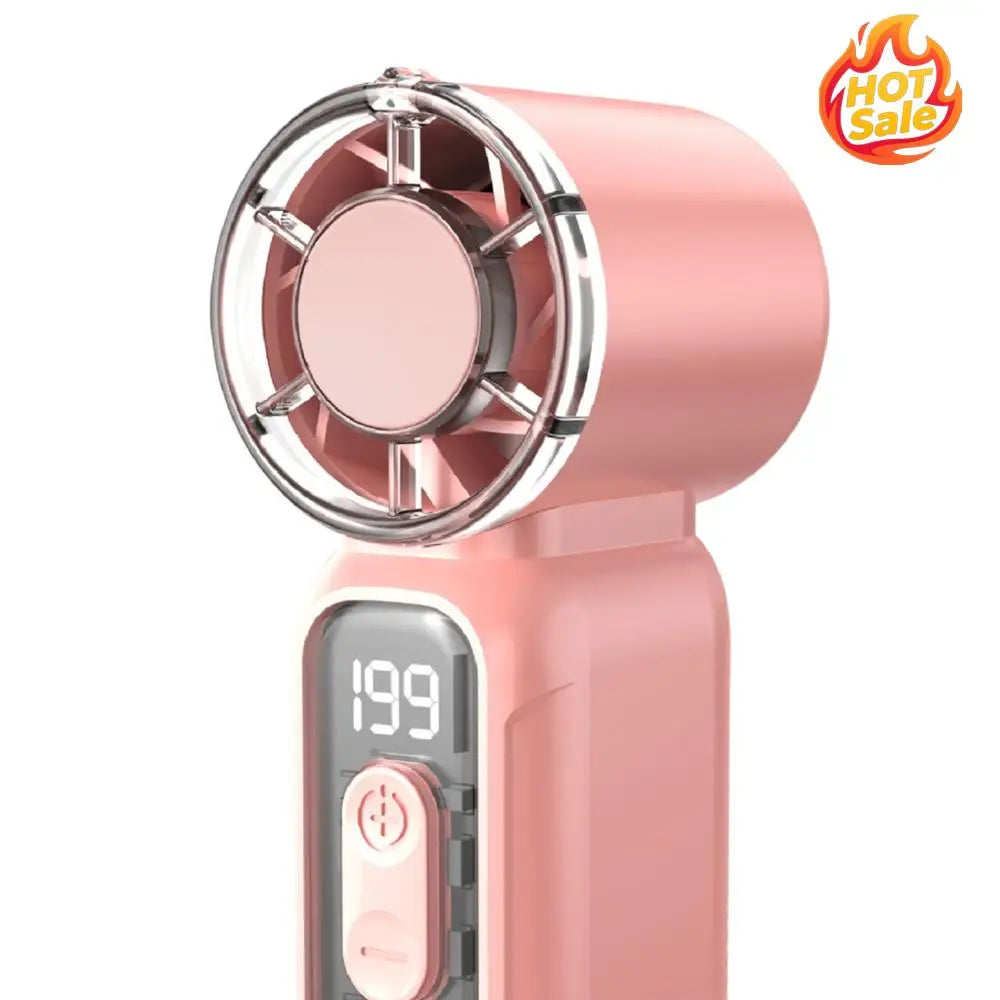 199-Speed Rechargeable Pocket Fan with LED Flashlight