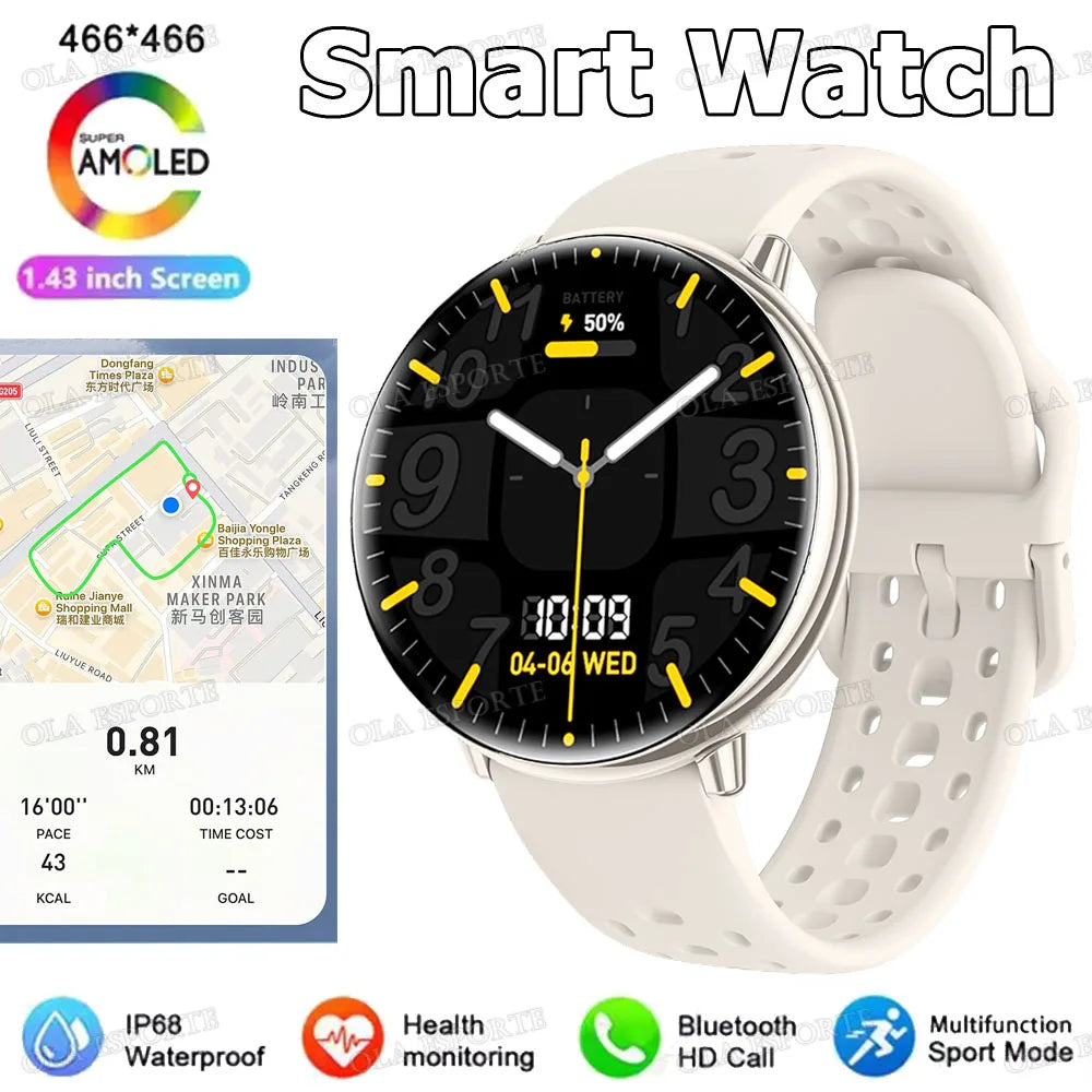 For Amazfit Active 2 GPS Smart Watch Men Women Ai GPT Amoled Waterproof Sport SmartWatch Compass NFC BT Call Watches for Peaceful Pleasures Health and Wellness Siliver Active 2 Version