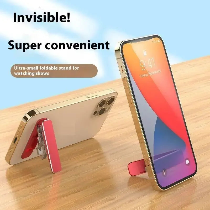 Mini Foldable Phone Stand – Aluminum Alloy Adjustable Desk Mount