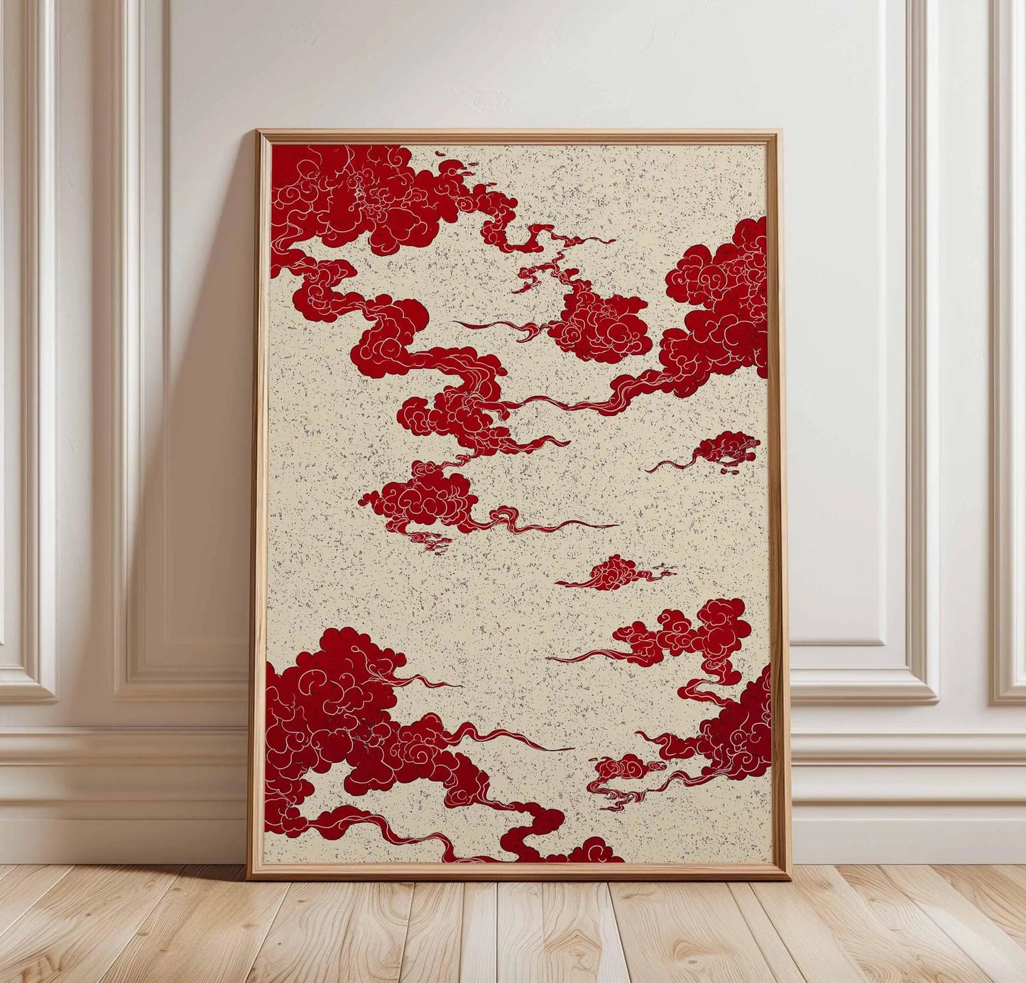 Japanese Crane Ukiyo-e Vintage Wall Art Canvas Print