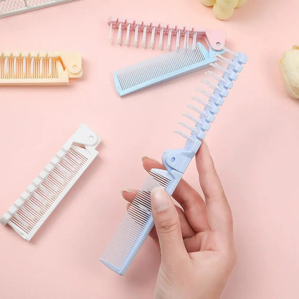 Portable Folding Hair Comb – Anti-Static Travel Styling Tool