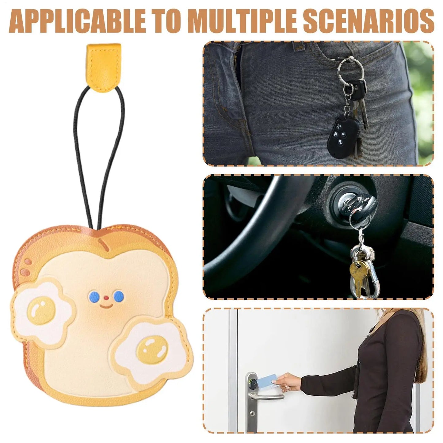 Carrot Key Fob Case – Cute PU Leather Car Key Protector Cover