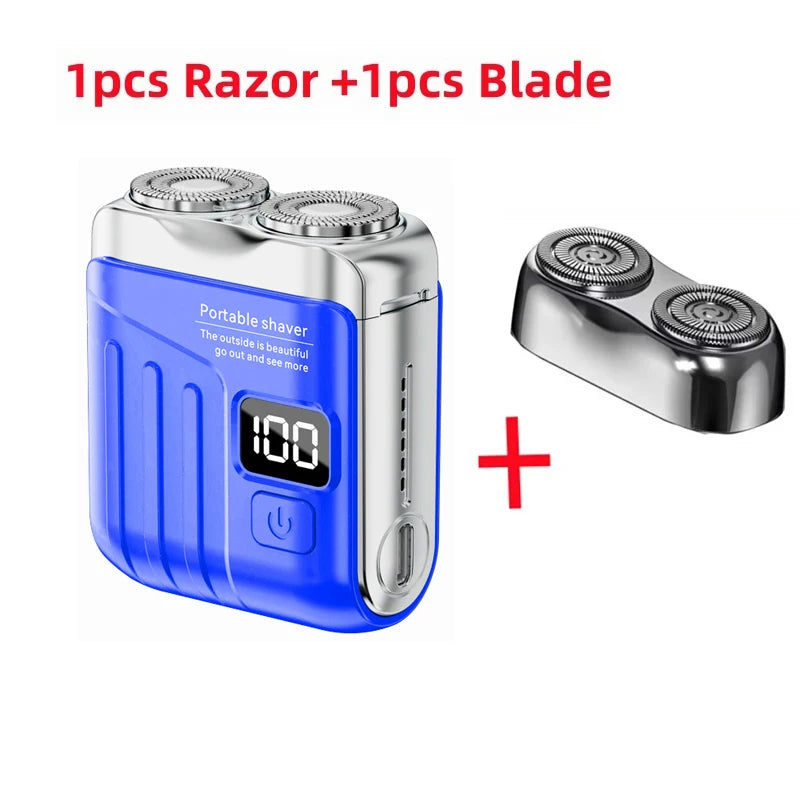 XMSJ Mini Rechargeable Electric Shaver Dual Head Waterproof