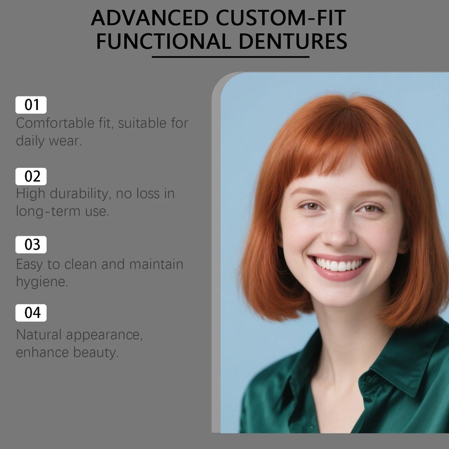 Temporary Silicone Denture Veneers Kit – Upper & Lower Teeth