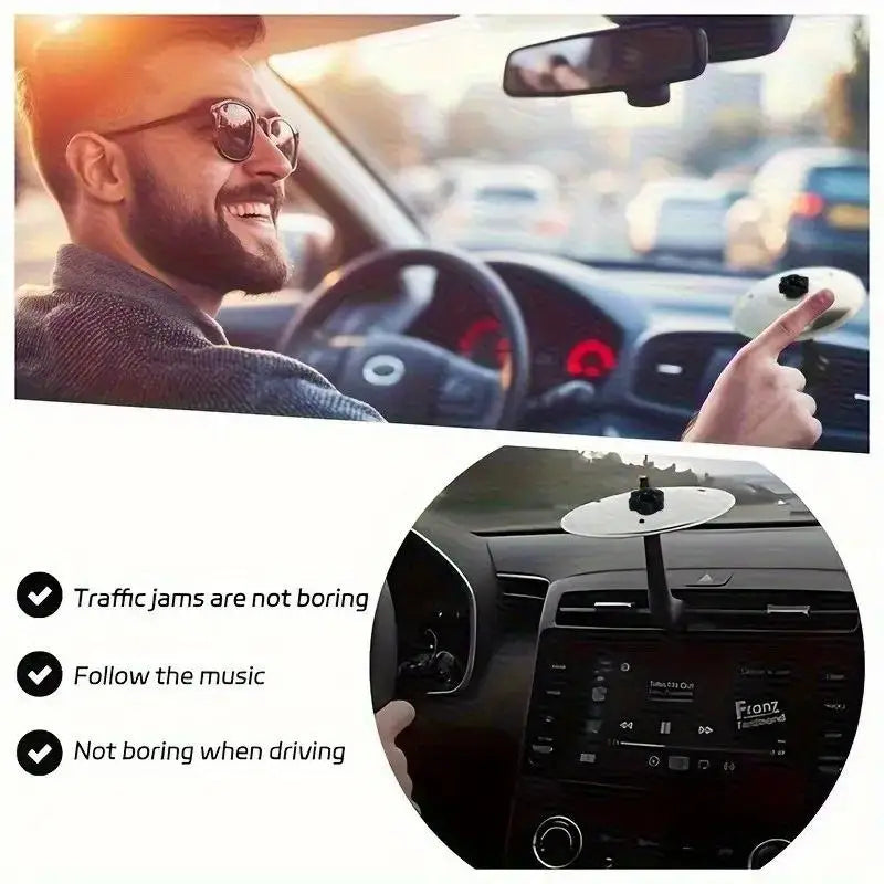 Car Air Outlet Decoration Knob Flexible Adjustment 360° Car Percussion Cymbal Decoration High-end Feel (with a Universal Head) Peaceful Pleasures Health and Wellness