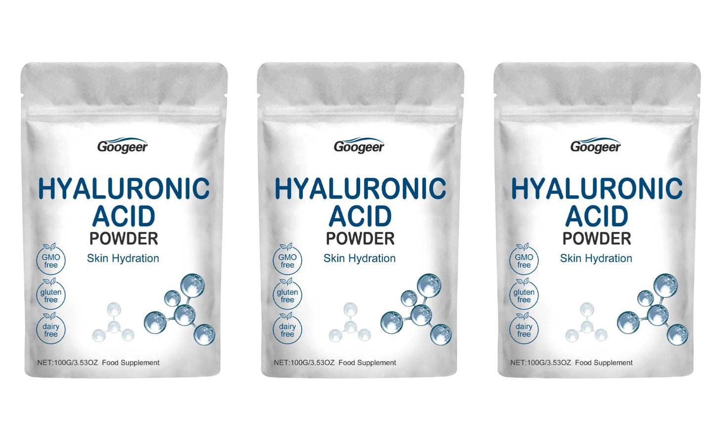 Googeer Hyaluronic Acid Powder Soy Protein Calcium 100g