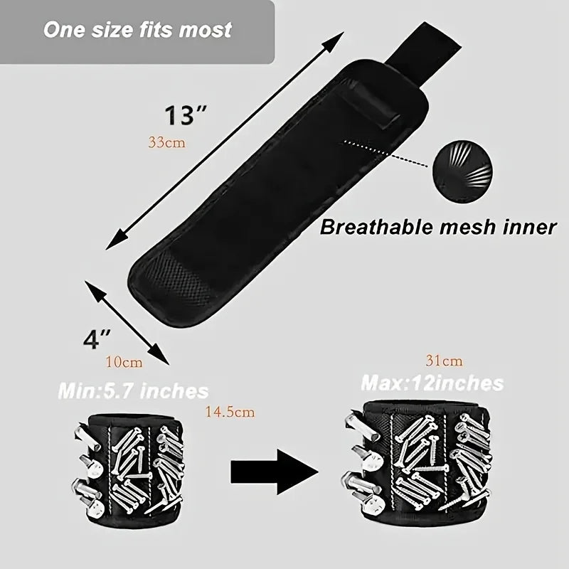 Three-row 6-Magnet Magnetic Storage Organizer Metal Accessories Bag