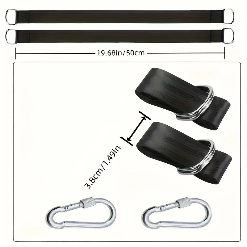 Outdoor Swing Hammock Set 2pcs with Safety Belt & Carry Bag