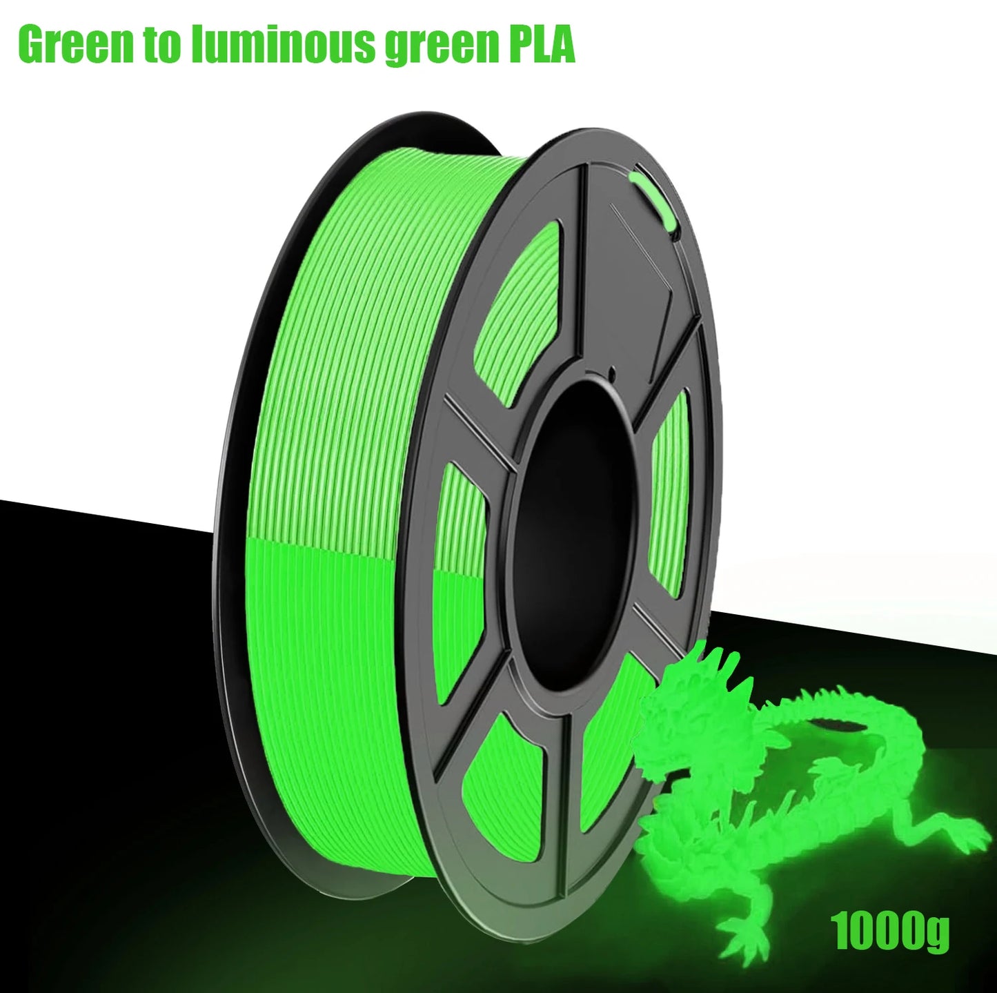 Glow in the Dark PLA Filament 1.75mm Bundle 4 Spools 1kg