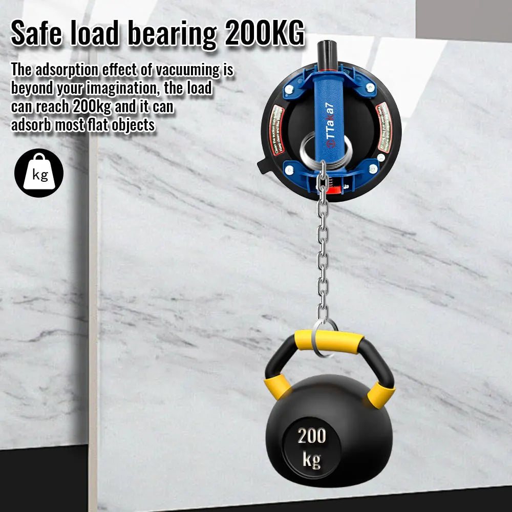 Upgraded Vacuum Suction Cup 200kg Load Capacity Heavy-duty Ceramic Tile Adsorption Granite Glass Lifting Vacuum Spreader Peaceful Pleasures Health and Wellness