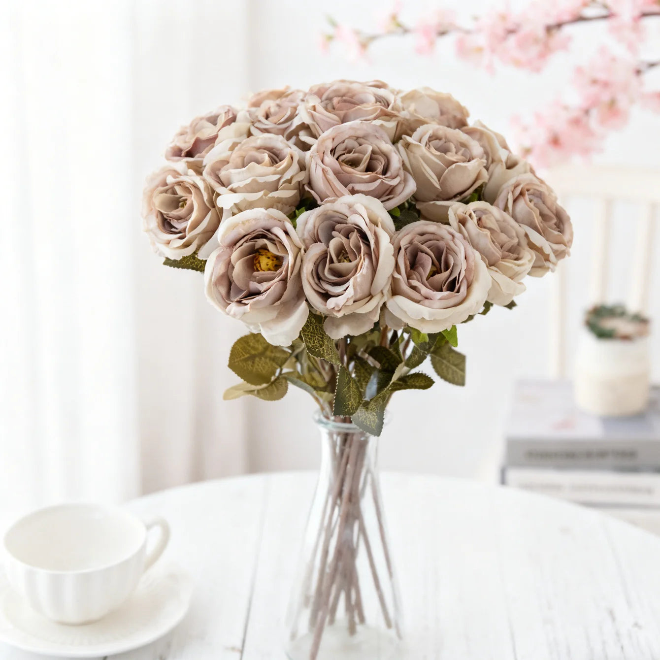 Artificial Silk Rose Bouquet – Wedding & Home Decor Flowers