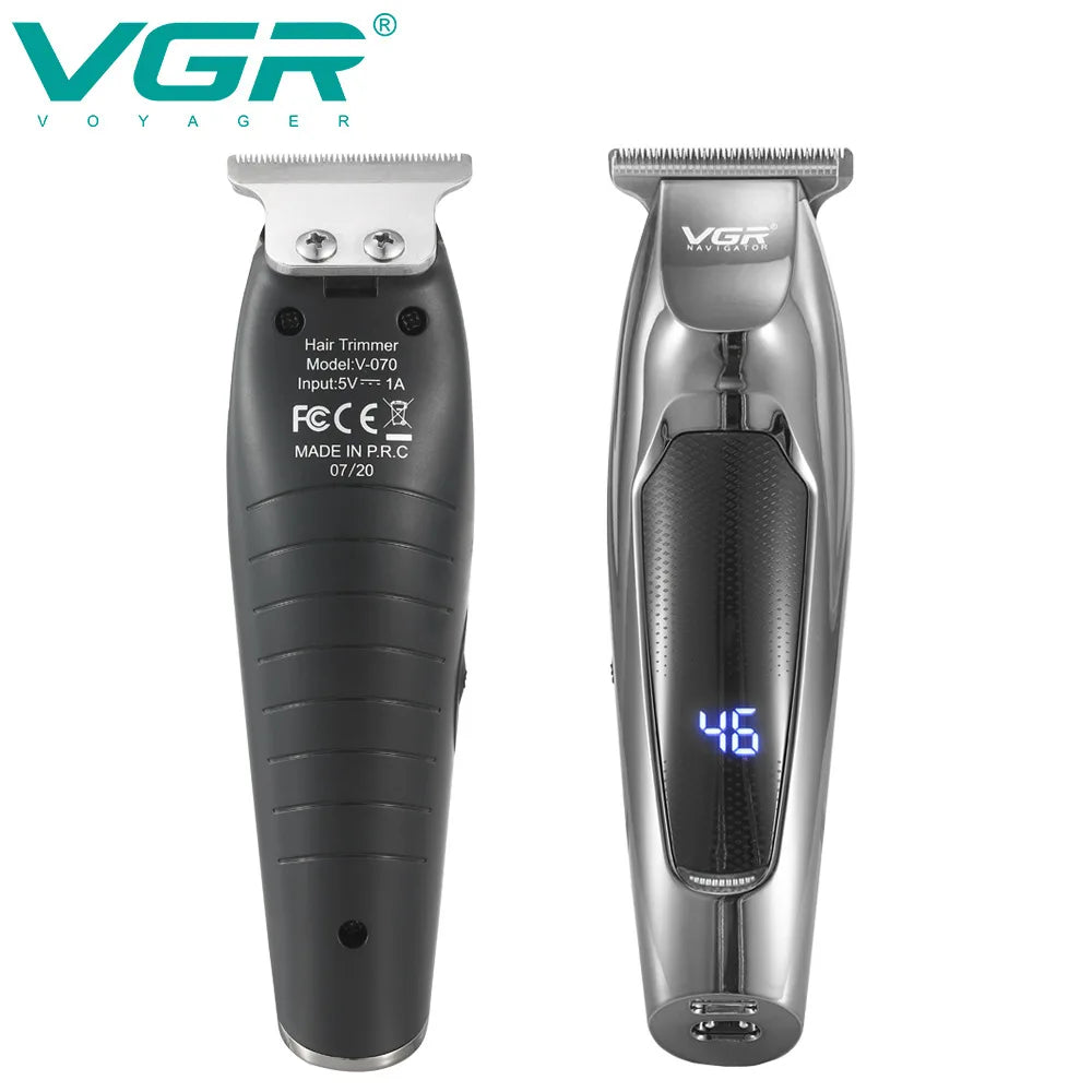 VGR 070 Hair Trimmer Professional Hair Clipper LED Display Hair Cutting Machine for Men Rechargeable Mini Men's Hair Trimmer Peaceful Pleasures Health and Wellness