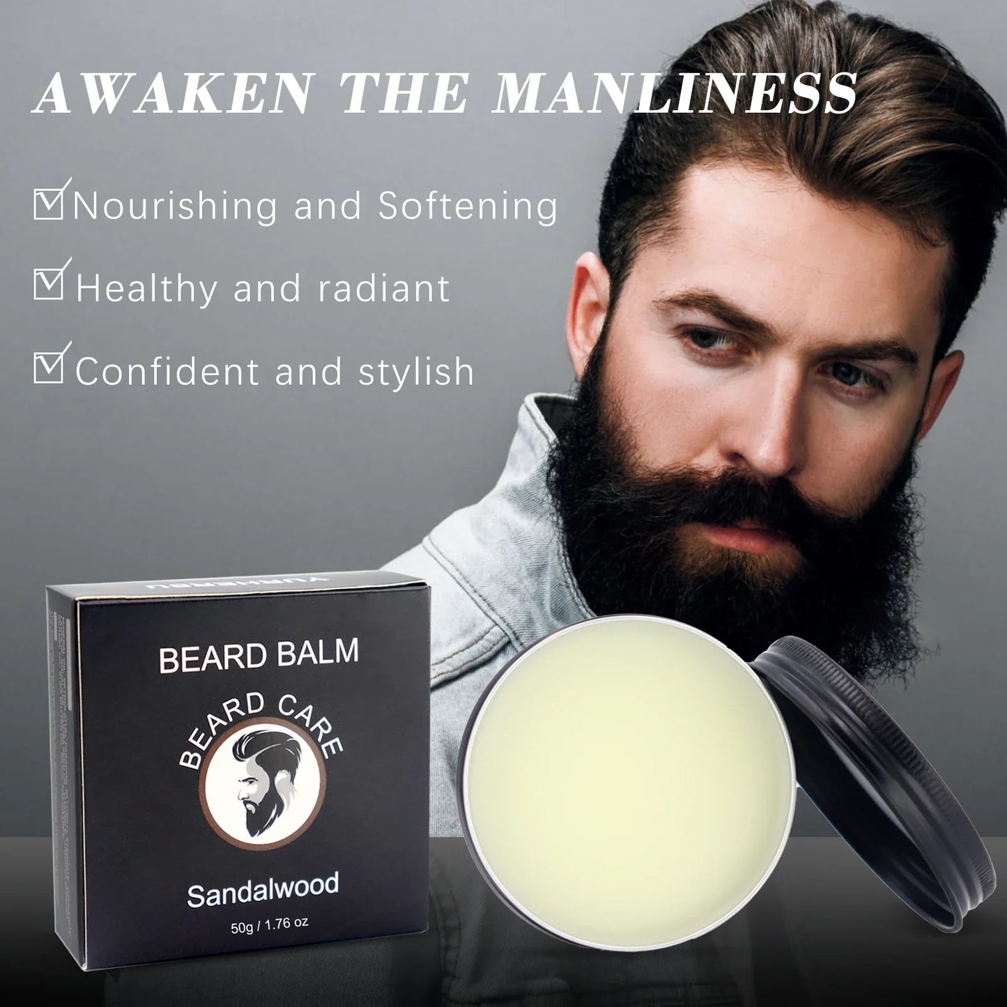 Men's Beard Shaving Cream – Smooth 50g Formula
