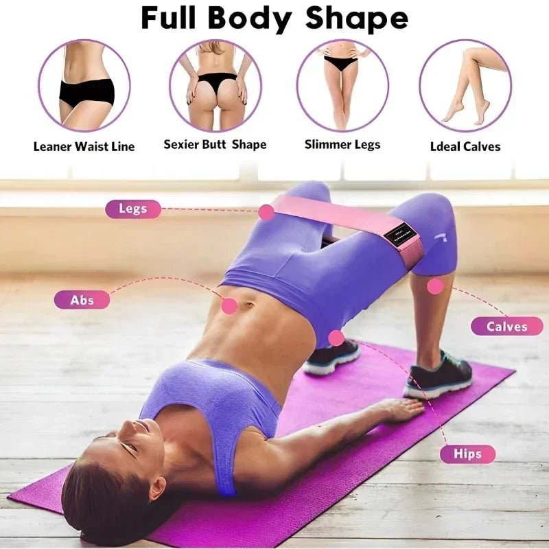 Fabric Resistance Hip Booty Bands Glute Thigh Elastic Workout Squat Circle Stretch Fitness Strips Loops Yoga Gym Equipment 3Pcs Peaceful Pleasures Health and Wellness