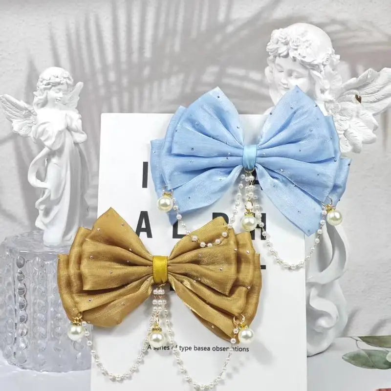 Rhinestone Bow Hair Clip for Girls – Princess Party Accessory