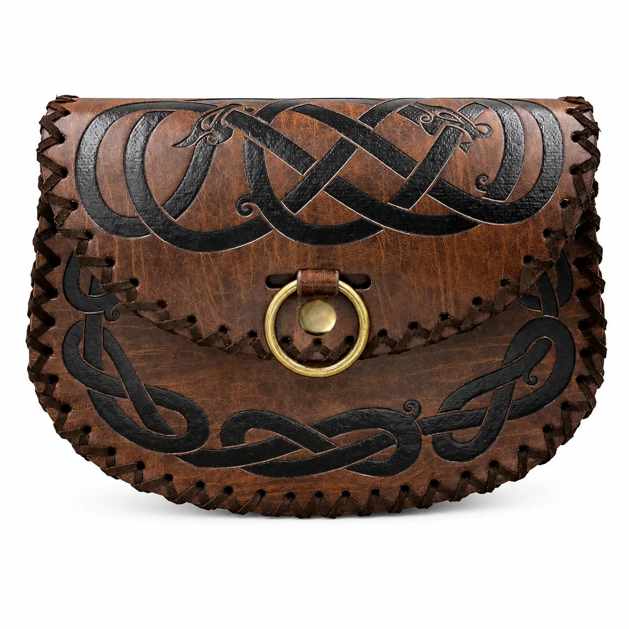 Medieval Leather Belt Pouch Vintage Renaissance Waist Bag Viking