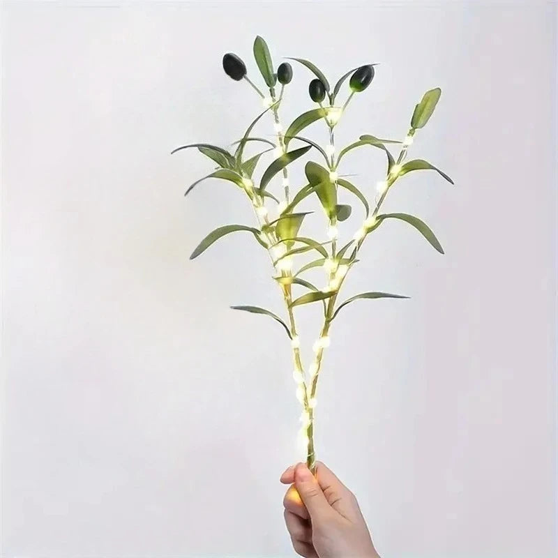 Lighted Artificial Olive Branches for Vases & Centerpieces