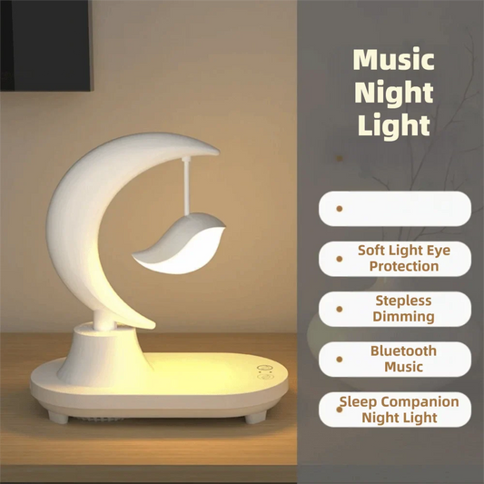 Bluetooth LED Night Light Speaker – Dimmable, Wireless Charging Bluetooth Night Light Oasis Select