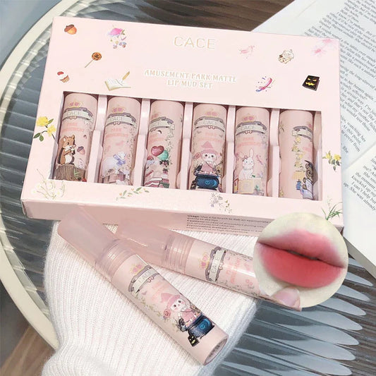 CACE 6-Color Matte Liquid Lipstick Set – Waterproof Lip Kit Matte Lipstick Set Oasis Select