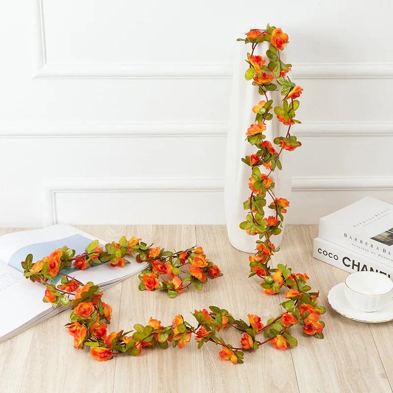 Artificial Silk Rose Vine Garland – Wedding & Home Decor