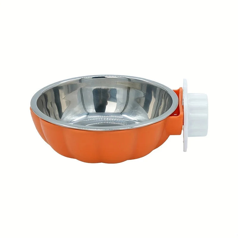 Pumpkin Cage Bowl for Small Pets – Hanging Food & Water Feeder