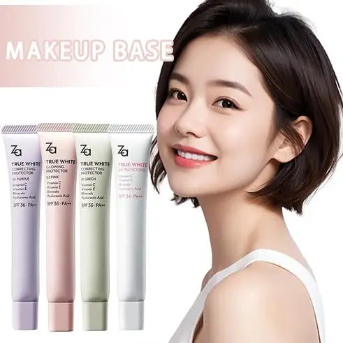 Za True White Glowing Correcting Protector Vitamin C E Minerals Hyaluronic Acid SPF36 PA++ Original Face Whiten Sunscreen Cream Peaceful Pleasures Health and Wellness