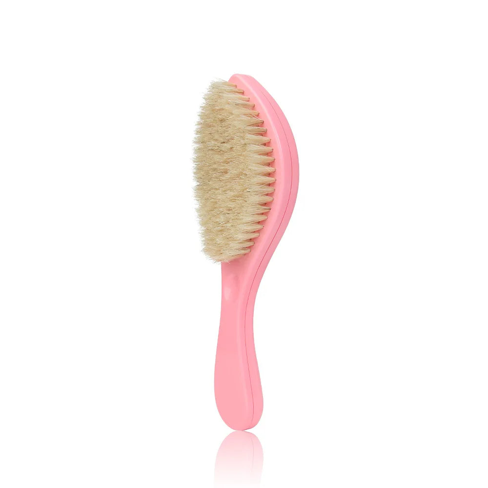Massage Facial Hair Brush Boar Bristle for Men's Beard Shaving Comb Face Hair Cleaning Brush Wave Comb Drop Shipping Peaceful Pleasures Health and Wellness Pink