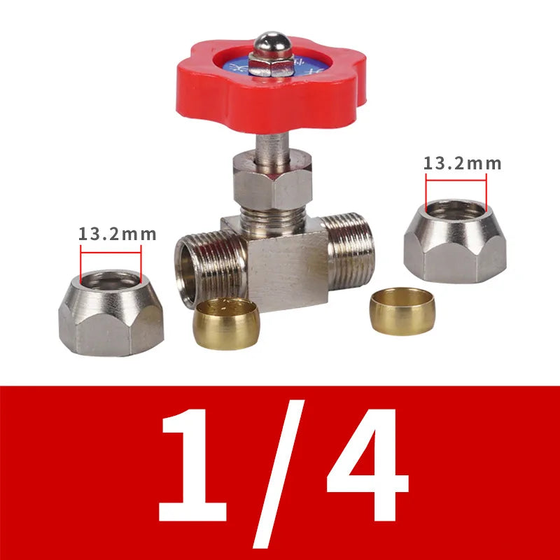 Copper Needle Globe Valve 6–12mm Nickel Plated | High Pressure