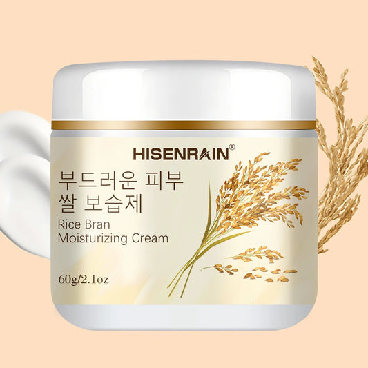 HISENRAIN Natural Rice Extract Face Cream - Soothing, Moisturizing & Brightening Daily Moisturizer for Sensitive & Dull Skin. Peaceful Pleasures Health and Wellness
