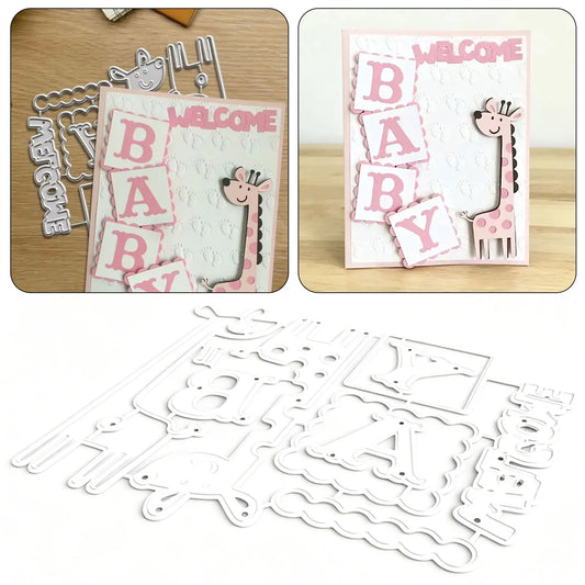 Welcome Baby Metal Cutting Die | Card Making & Scrapbook Stencil Craft Cutting Die Oasis Select Default Title