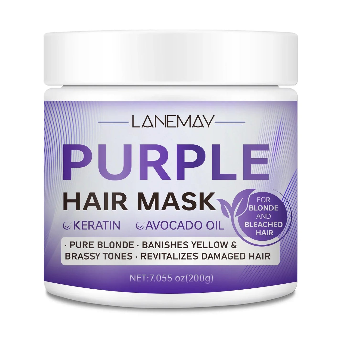 Keratin Avocado Oil Purple Hair Mask – Toning Bleached Hair 200g