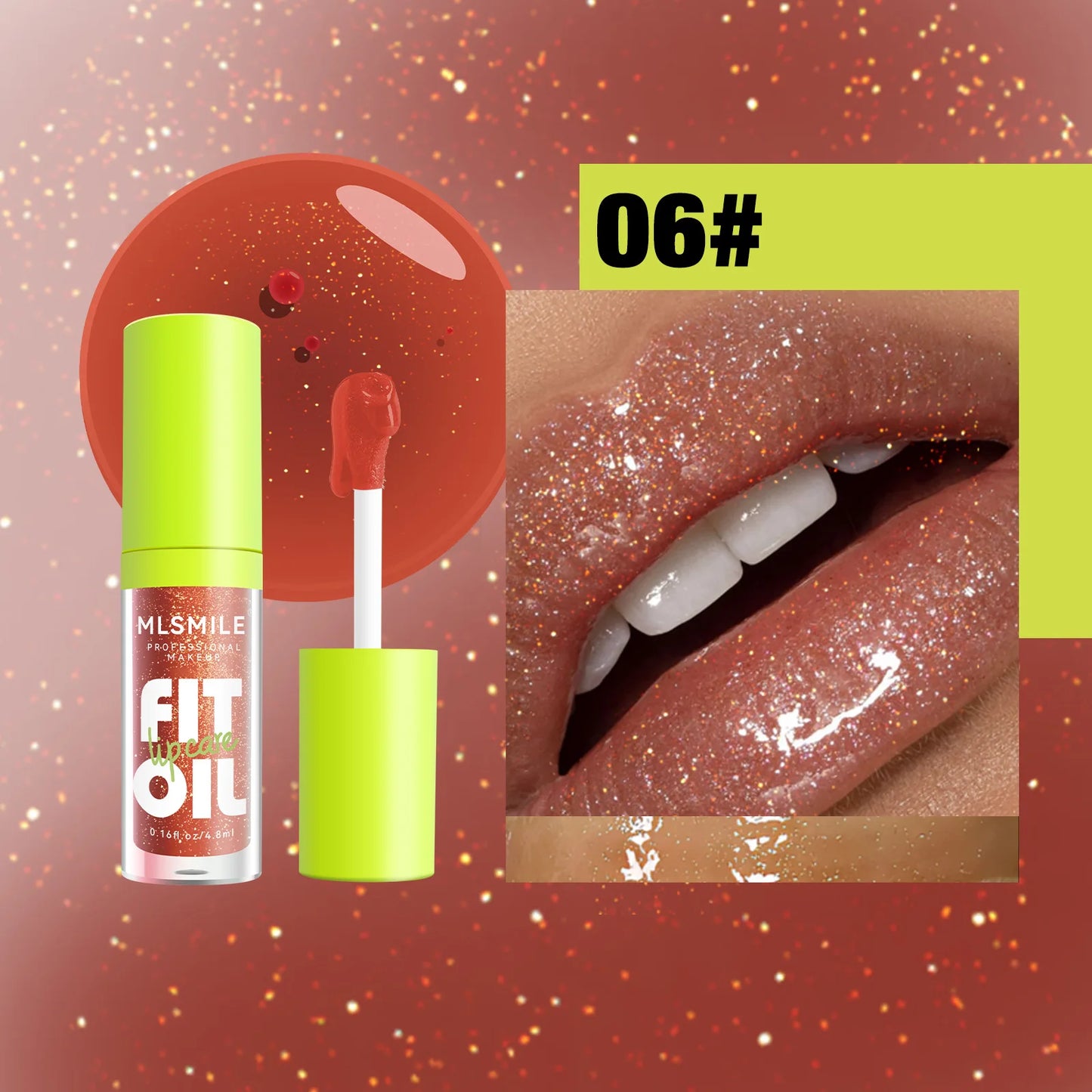 MLSMILE Plumping Lip Oil Gloss – Hydrating Mirror Finish